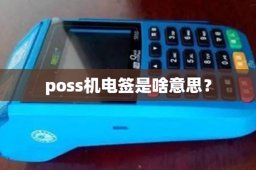 poss机电签是啥意思? poss机电签是啥意思?