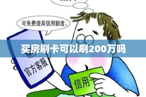 买房刷卡可以刷200万吗