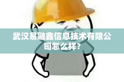 武汉易融鑫信息技术有限公司怎么样? 武汉易融鑫信息技术有限公司怎么样?