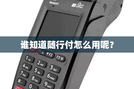 谁知道随行付怎么用呢？