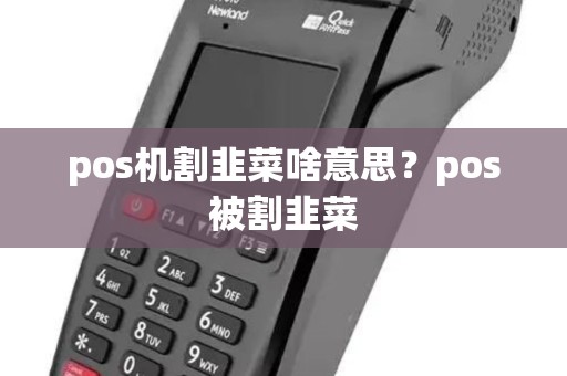 pos机割韭菜啥意思?pos被割韭菜 pos机割韭菜啥意思?pos被割韭菜