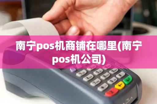 南宁pos机商铺在哪里(南宁pos机公司)