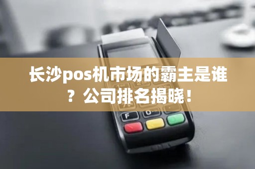 长沙pos机市场的霸主是谁？公司排名揭晓！
