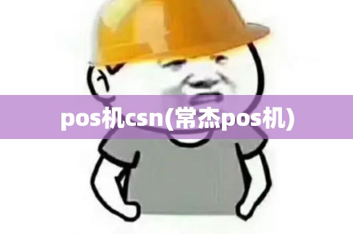 pos机csn(常杰pos机) pos机csn(常杰pos机)