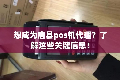 想成为唐县pos机代理？了解这些关键信息！
