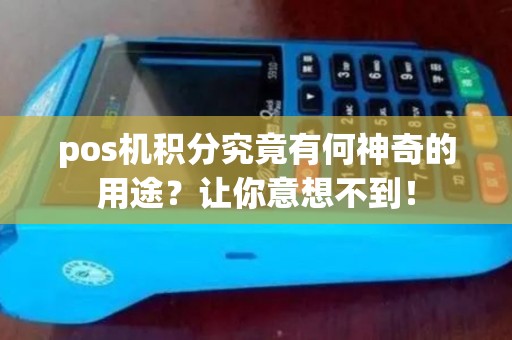 pos机积分究竟有何神奇的用途？让你意想不到！