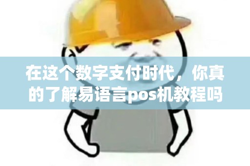 在这个数字支付时代，你真的了解易语言pos机教程吗？