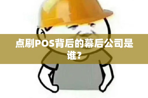 点刷POS背后的幕后公司是谁？