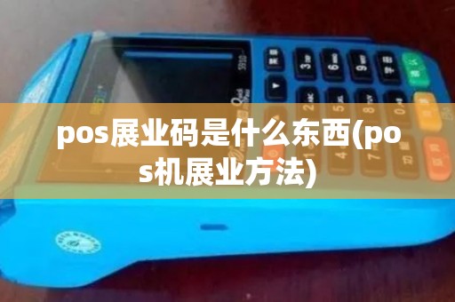 pos展业码是什么东西(pos机展业方法) pos展业码是什么东西(pos机展业方法)