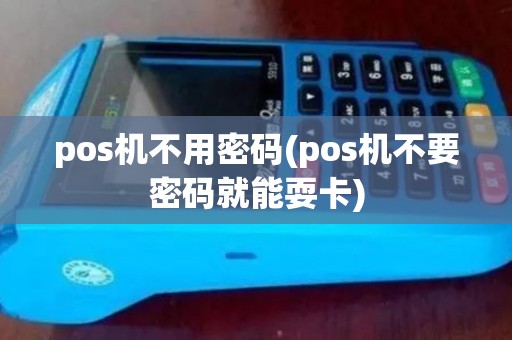 pos机不用密码(pos机不要密码就能耍卡)