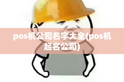 pos机公司名字大全(pos机起名公司) pos机公司名字大全(pos机起名公司)