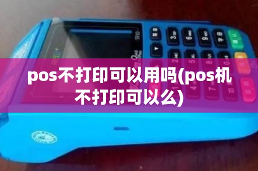 pos不打印可以用吗(pos机不打印可以么)