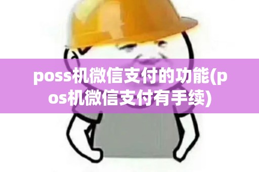 poss机微信支付的功能(pos机微信支付有手续)