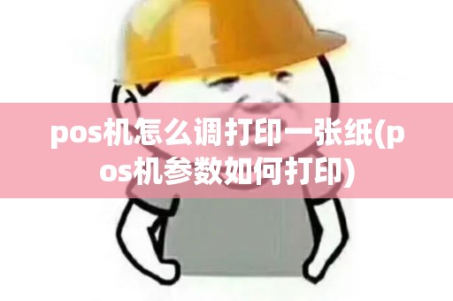 pos机怎么调打印一张纸(pos机参数如何打印) pos机怎么调打印一张纸(pos机参数如何打印)