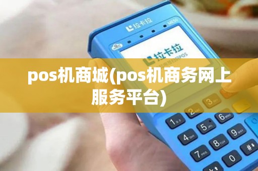 pos机商城(pos机商务网上服务平台)