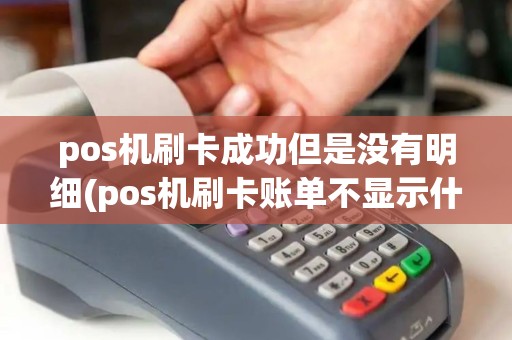 pos机刷卡成功但是没有明细(pos机刷卡账单不显示什么)