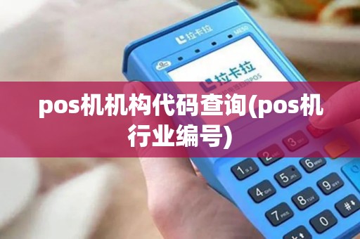 pos机机构代码查询(pos机行业编号) pos机机构代码查询(pos机行业编号)