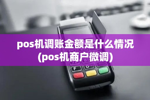 pos机调账金额是什么情况(pos机商户微调)