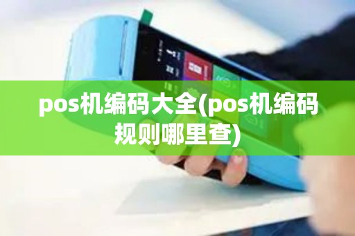 pos机编码大全(pos机编码规则哪里查) pos机编码大全(pos机编码规则哪里查)