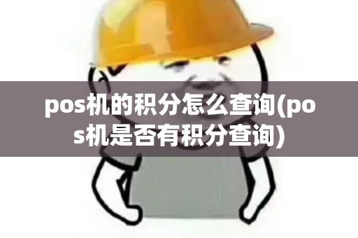 pos机的积分怎么查询(pos机是否有积分查询) pos机的积分怎么查询(pos机是否有积分查询)
