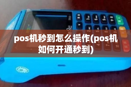 pos机秒到怎么操作(pos机如何开通秒到)