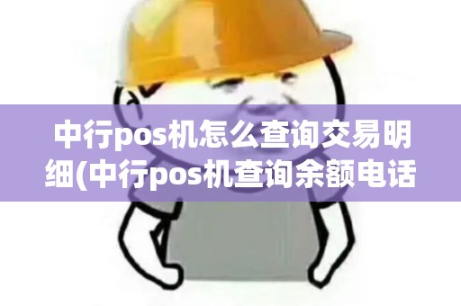 中行pos机怎么查询交易明细(中行pos机查询余额电话) 中行pos机怎么查询交易明细(中行pos机查询余额电话)