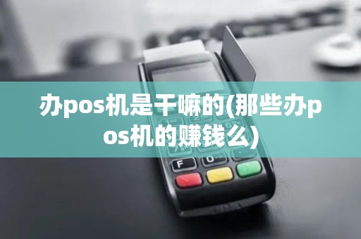办pos机是干嘛的(那些办pos机的赚钱么)