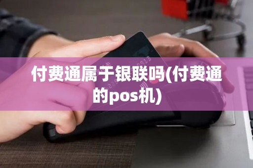付费通属于银联吗(付费通的pos机)