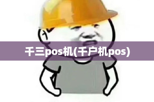 千三pos机(千户机pos)