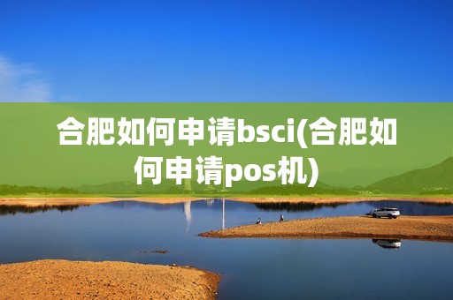 合肥如何申请bsci(合肥如何申请pos机)
