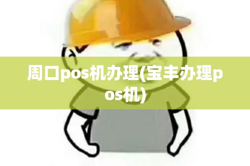 周口pos机办理(宝丰办理pos机)