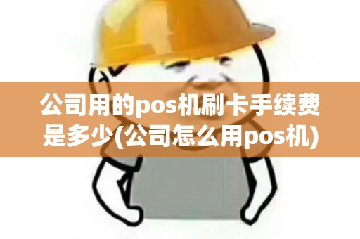 公司用的pos机刷卡手续费是多少(公司怎么用pos机)