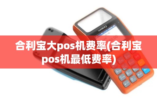 合利宝大pos机费率(合利宝pos机最低费率)