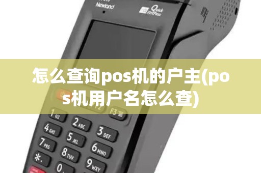 怎么查询pos机的户主(pos机用户名怎么查)