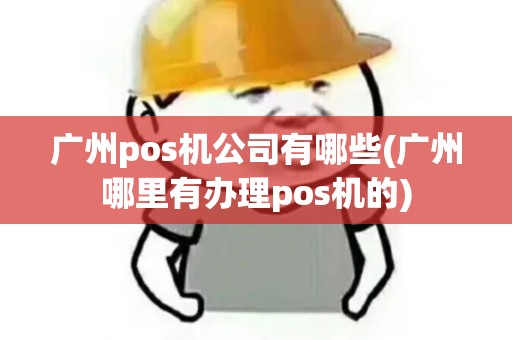 广州pos机公司有哪些(广州哪里有办理pos机的)