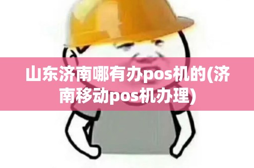 山东济南哪有办pos机的(济南移动pos机办理)
