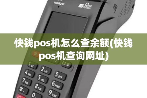 快钱pos机怎么查余额(快钱pos机查询网址)