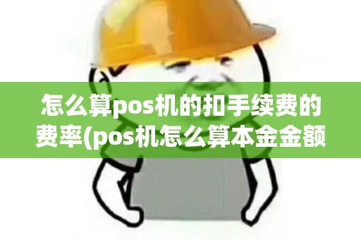 怎么算pos机的扣手续费的费率(pos机怎么算本金金额)