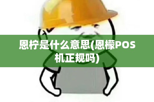恩柠是什么意思(恩檬POS机正规吗)
