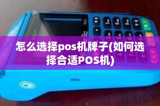 怎么选择pos机牌子(如何选择合适POS机)