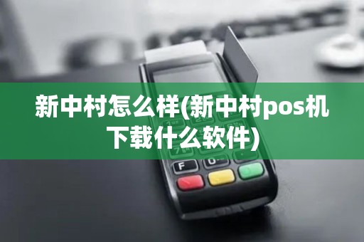 新中村怎么样(新中村pos机下载什么软件)