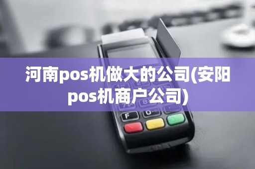 河南pos机做大的公司(安阳pos机商户公司)