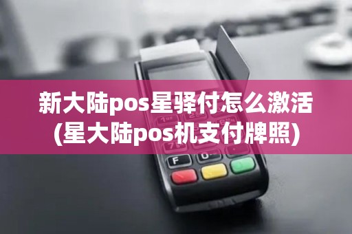 新大陆pos星驿付怎么激活(星大陆pos机支付牌照)
