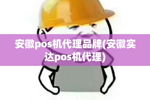 安徽pos机代理品牌(安徽实达pos机代理)