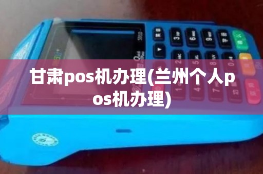 甘肃pos机办理(兰州个人pos机办理)