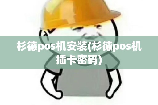 杉德pos机安装(杉德pos机插卡密码)