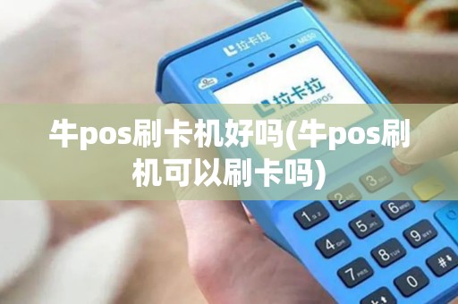 牛pos刷卡机好吗(牛pos刷机可以刷卡吗)