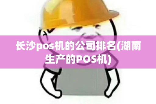 长沙pos机的公司排名(湖南生产的POS机)