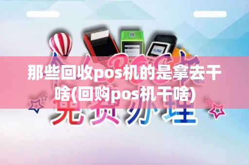 那些回收pos机的是拿去干啥(回购pos机干啥)