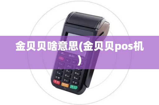 金贝贝啥意思(金贝贝pos机)